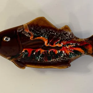 Majolika fiskefad fra Vallauris France ca 1950-60’erne