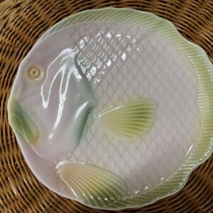 Fisketallerken Sallins Les Bains France hvid/rosa FLAD