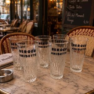 Berger anisette glas sæt på 6 stk