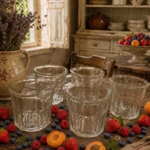 Franske gamle marmeladeglas