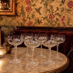 Avon Hummingbird champagneglas sæt af 6 stk