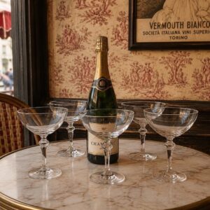 Klassisk champagneskål sæt af 6 stk