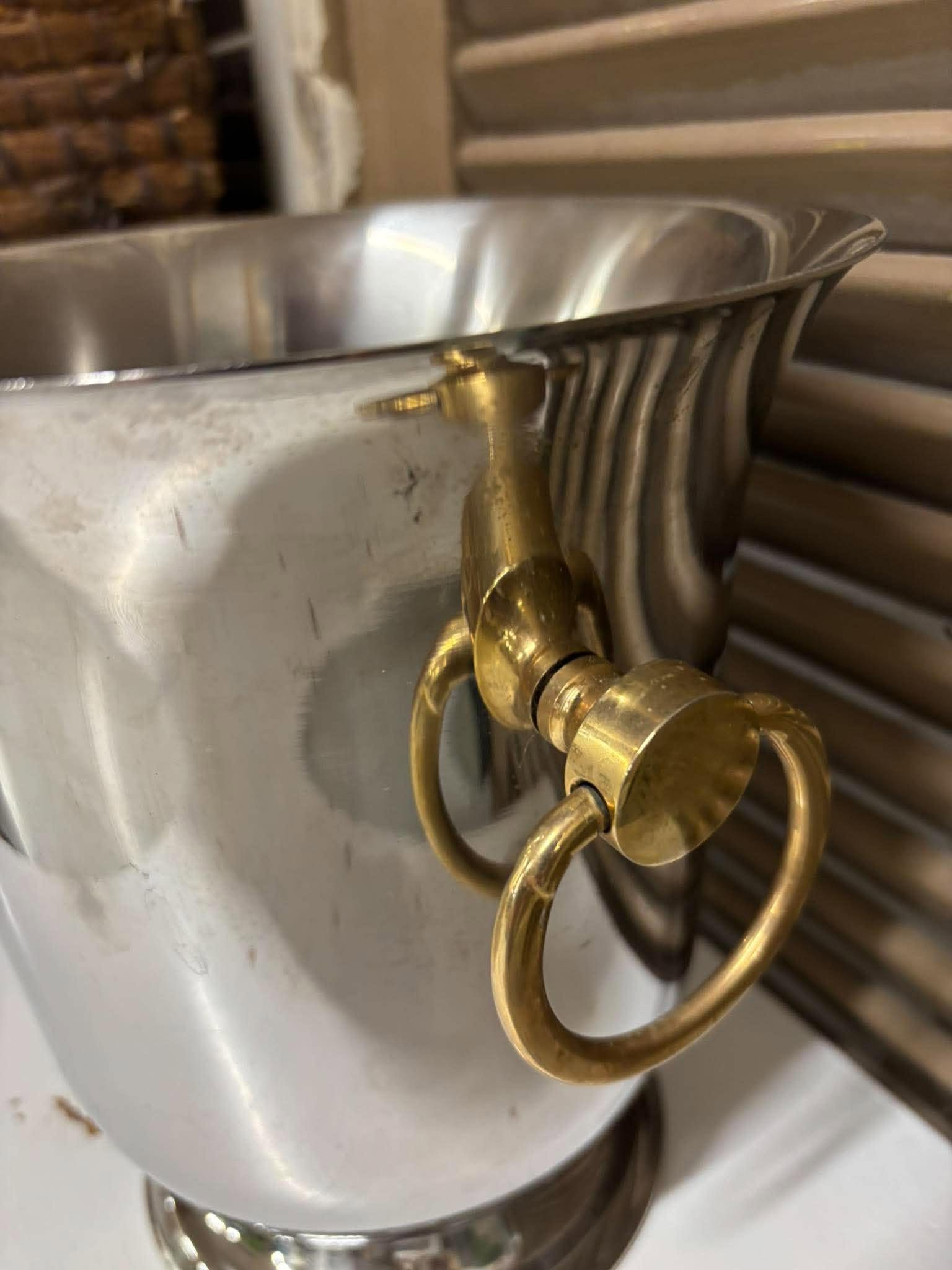 Guy Degrenne champagnekøler med messinghåndtag, 22,5 cm (CHKØGUY 1) – billede 2