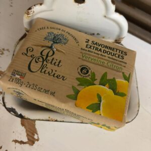 Le Petit Olivier-sæber med citronverbena, pakke med to sæbestykker