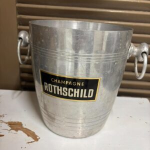 Rothschild champagnekøler i børstet metal med ringgreb