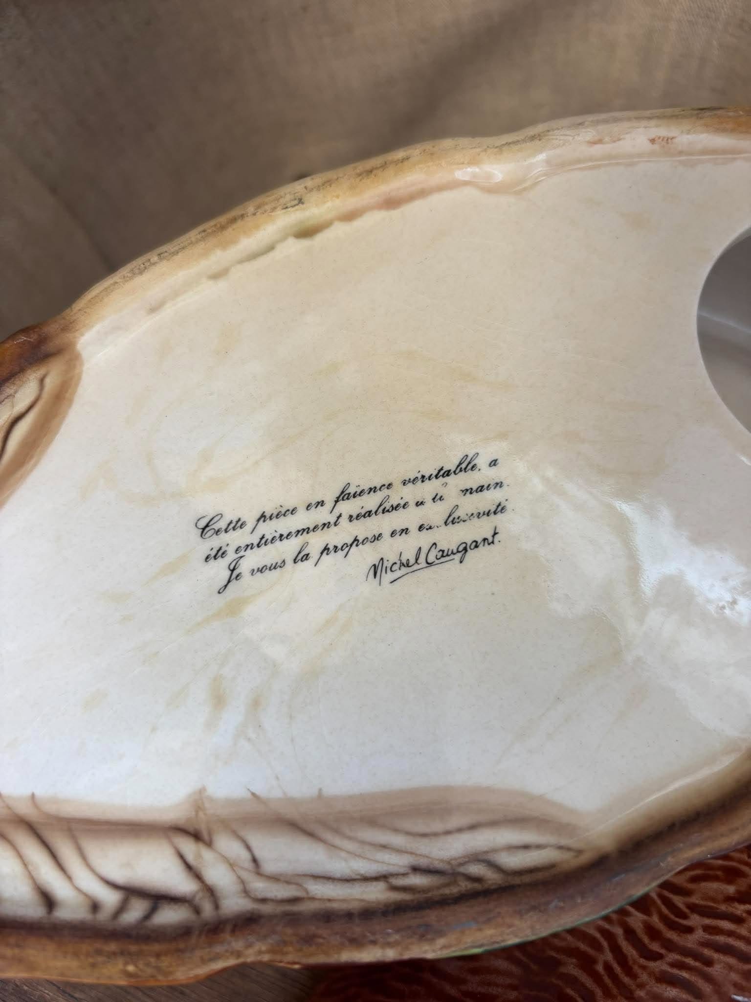 Michel Caugant terrine formet som rådyr, håndmalet – billede 4